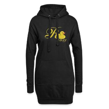 Rente Badeente Ruhestand Rentner 2021 Geschenk - Hoodie-Kleid - Schwarz - Vorne