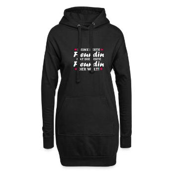 Meine beste Freundin hat die beste Freundin - Hoodie-Kleid - Schwarz - Vorne