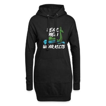 Lochness Schottland Wappen Symbol Geschenk Spruch - Hoodie-Kleid - Schwarz - Vorne