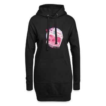 Kanji Otaku I Japanese Strawberry Milk I Kawaii - Hoodie-Kleid - Schwarz - Vorne