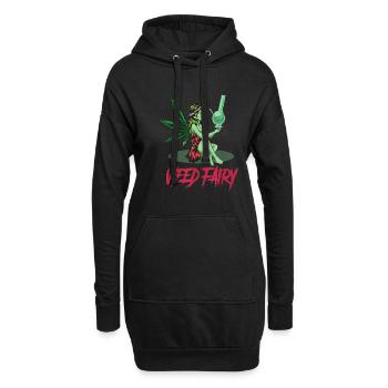 Cannabis Hanf THC 420 - Hoodie-Kleid - Schwarz - Vorne