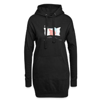 Sleep shirt Pajama Pyjama Sleepsuit Nightgown Pig - Hoodie Dress - black - Front