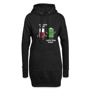 Nach dem Chor - Hoodie-Kleid - Schwarz - Vorne