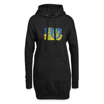 Ukraine drapeau ukrainien Trident Armoiries - Sweat-shirt à capuche long Femme - noir - Devant