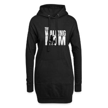La marche maman mère et enfant famille fête des mères - Sweat-shirt à capuche long Femme - noir - Devant