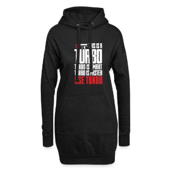 Turbo est intelligent utilisation plus rapide Turbo Charger - Sweat-shirt à capuche long Femme - noir - Devant