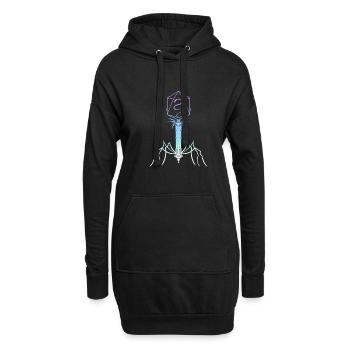 Microbiology Virus Biology Virology Viral - Hoodie-Kleid - Schwarz - Vorne