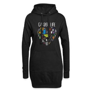 Jardin jardin jardinier Jardinage - Sweat-shirt à capuche long Femme - noir - Devant