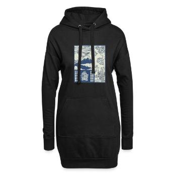 Ramen Nudelschale Kawaii Japan Style Lustig - Hoodie-Kleid - Schwarz - Vorne