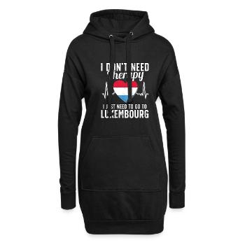 Luxembourg flag I Luxembourg Souvenirs - Sweat-shirt à capuche long Femme - noir - Devant