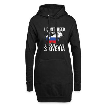Slovenia flag I Slovenian Souvenirs - Hoodie-Kleid - Schwarz - Vorne
