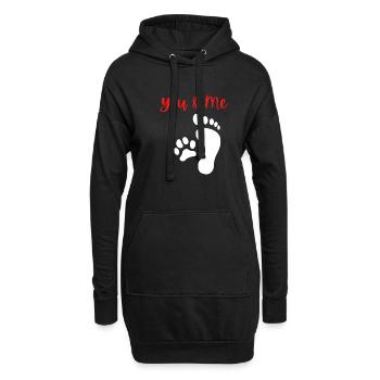 Chiens promener chiens Meilleur amis - Sweat-shirt à capuche long Femme - noir - Devant