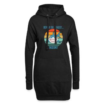 Bevor Du Fragst Nein! - Hoodie-Kleid - Schwarz - Vorne