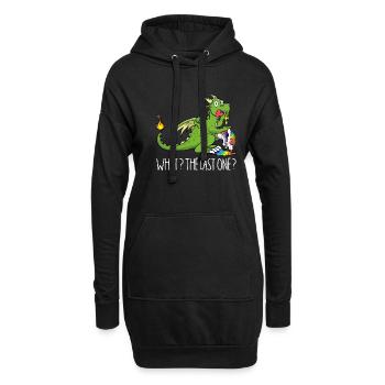 Wie das letzte Einhorn T-rex isst Einhorn Dino - Hoodie-Kleid - Schwarz - Vorne