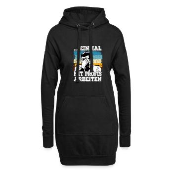 Alter Katastrophe Einmal mit Profis Arbeiten - Hoodie-Kleid - Schwarz - Vorne