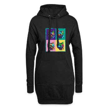 Amoureux des chiens I Pop Art West Highland White Terrier - Sweat-shirt à capuche long Femme - noir - Devant