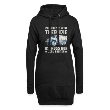 Therapie URAL 375 Fahrer sowjetische Beruf USSR - Hoodie-Kleid - Schwarz - Vorne