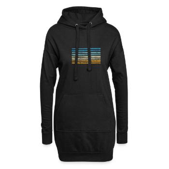 Retro Perkussion Musik Schlagzeuger - Hoodie-Kleid - Schwarz - Vorne