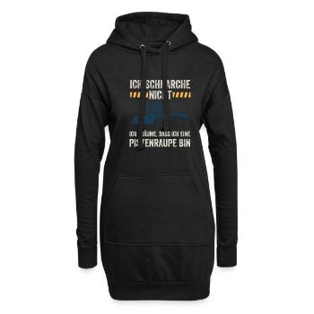 Ich schnarche nicht ich träume Pistenraupe Ski - Hoodie-Kleid - Schwarz - Vorne