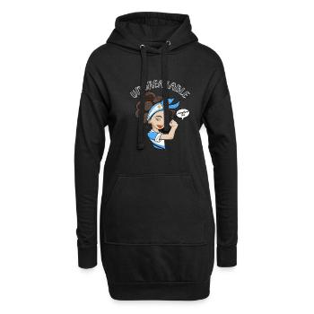 Fille argentine Incassable I Héritage Argentine - Sweat-shirt à capuche long Femme - noir - Devant