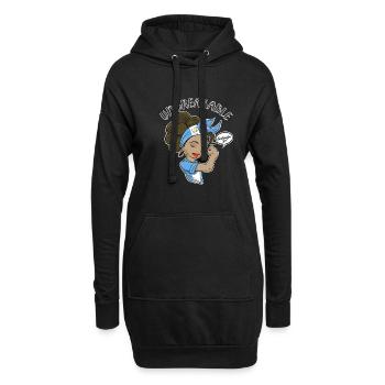Fille guatémaltèque Incassable I Patrimoine Guatemala - Sweat-shirt à capuche long Femme - noir - Devant