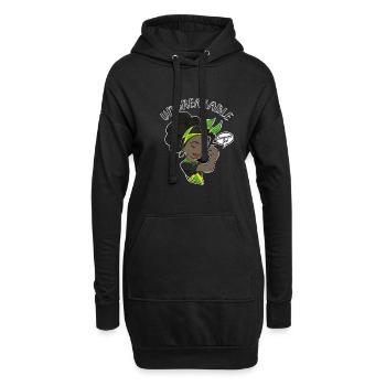 Fille jamaïcaine incassable I Héritage jamaïcain I - Sweat-shirt à capuche long Femme - noir - Devant