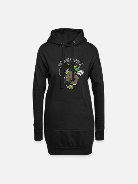 Fille jamaïcaine incassable I Héritage jamaïcain I - Sweat-shirt à capuche long Femme - noir