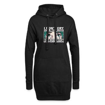 Je pleure quand je ne peux pas danser Contemp - Sweat-shirt à capuche long Femme - noir - Devant