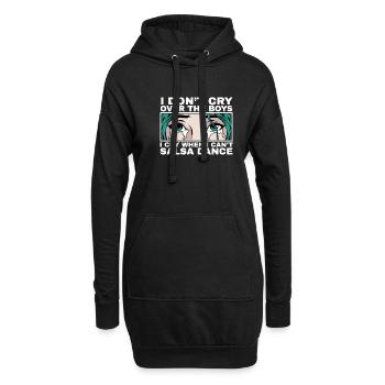 Ich weine, wenn ich nicht kann Salsa-Tanz Mädchen - Hoodie-Kleid - Schwarz - Vorne