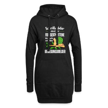 Schrittzähler sind für Fortgeschritten Schnecken - Hoodie-Kleid - Schwarz - Vorne