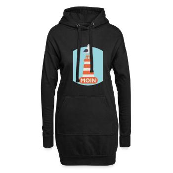 Nordsee, Deutsch ,Dialekt, Hamburg, Meer, Moin - Hoodie-Kleid - Schwarz - Vorne