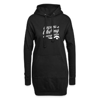 Awesome Like My Daughter Zitat Schönes Geschenk - Hoodie-Kleid - Schwarz - Vorne