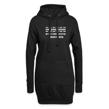 Bitte Fahren Sie Organspender Sorgfältig - Hoodie-Kleid - Schwarz - Vorne