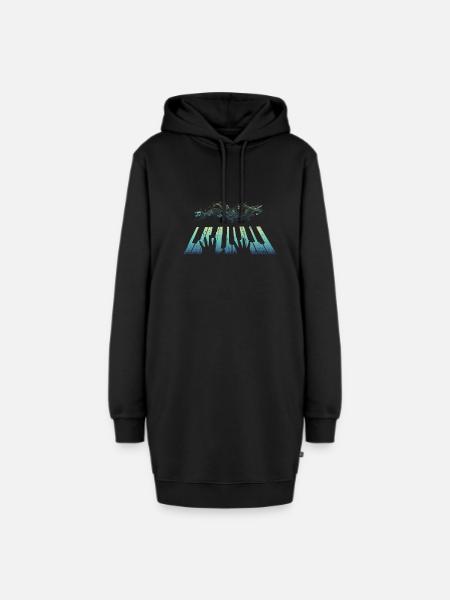 Bunte Klaviernote | Musiker | Musikliebhaber | - Hoodie-Kleid - Schwarz