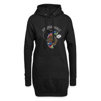 Fille namibienne incassable I Patrimoine namibien I - Sweat-shirt à capuche long Femme - noir - Devant