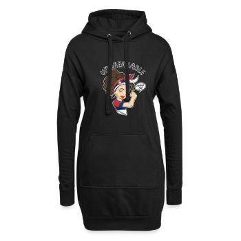 Fille serbe incassable I Héritage serbe I - Sweat-shirt à capuche long Femme - noir - Devant