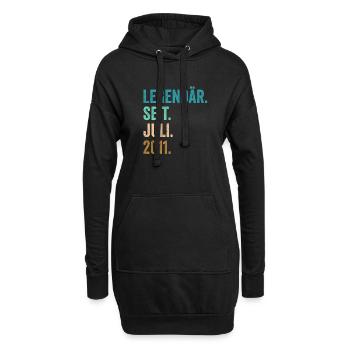11 Jahre Legendär Seit Juli 2011 11. Geburtstag - Hoodie-Kleid - Schwarz - Vorne
