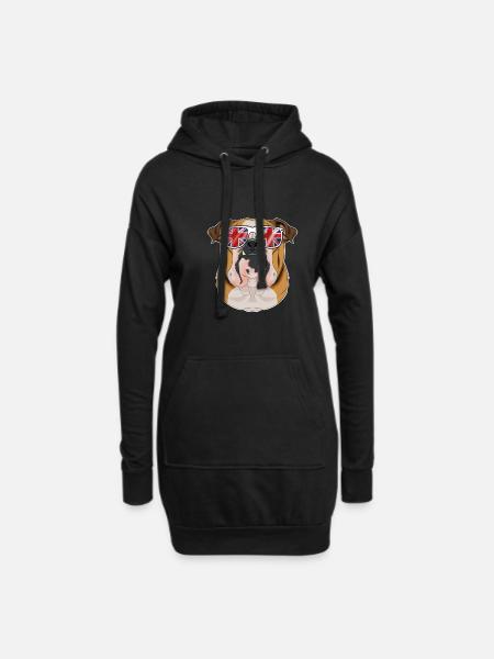 English Bulldog UK Sunglasses I English Flag I - Hoodie-Kleid - Schwarz