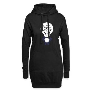 Je suis le patron ici ours business panda rire - Sweat-shirt à capuche long Femme - noir - Devant