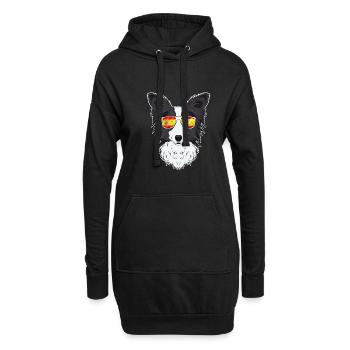 Border Collie I Spain Sunglasses I Spanish Flag - Hoodie-Kleid - Schwarz - Vorne