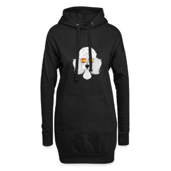 Poodle I Spain Sunglasses I Spanish Flag - Hoodie-Kleid - Schwarz - Vorne