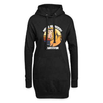 Chirurgie du nez Citation amusante - Sweat-shirt à capuche long Femme - noir - Devant