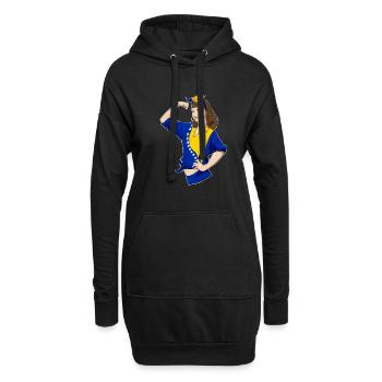 Fille bosniaque incassable I Bosnie-Herzégovine - Sweat-shirt à capuche long Femme - noir - Devant