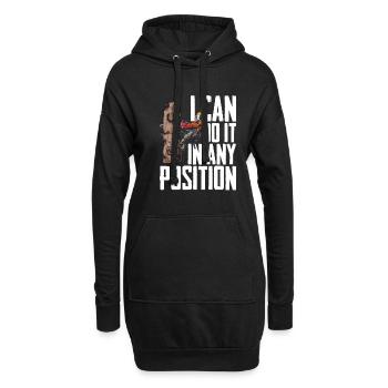 Motorsäge I Can Do It In Any Position Kettensäge - Hoodie-Kleid - Schwarz - Vorne