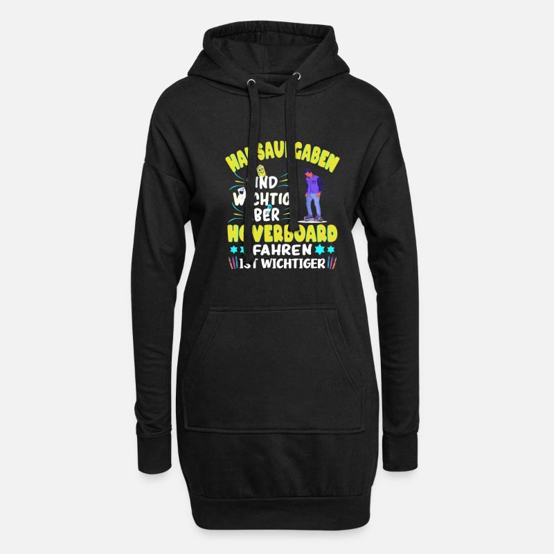 Hoverboarder Hoverboard fahren - Hoodie-Kleid - Schwarz