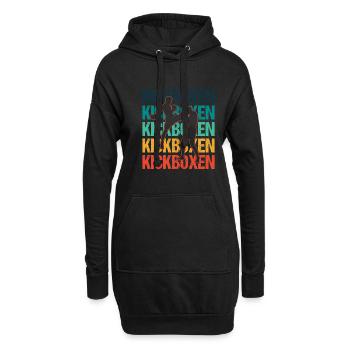 Kickboxen Kickboxer Kampfsport - Hoodie-Kleid - Schwarz - Vorne
