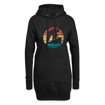 Couvreur - Sweat-shirt à capuche long Femme - noir - Devant