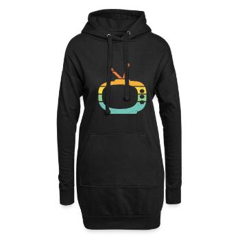 Television Art Work TV - Hoodie Dress - black - Front
