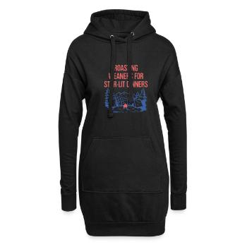 Star lit Dinners Camping Foodie Camper Food Lover - Hoodie-Kleid - Schwarz - Vorne