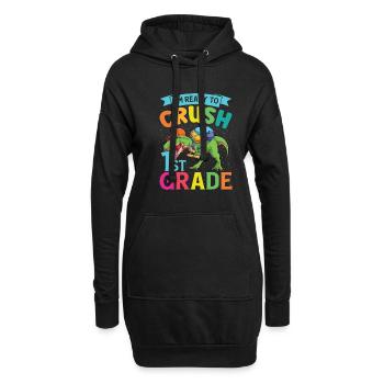 Ready Crush T-Rex Dinosaures de 1ère Classe - Sweat-shirt à capuche long Femme - noir - Devant